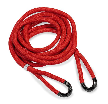 00559 Factor 55 Rope_Kinetic Energy 1-inch by 30-foot off-road recovery rope, durable red material, with reinforced black loops.