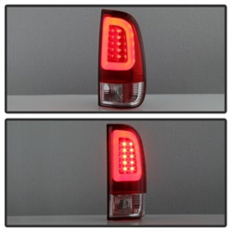 Spyder 97-03 Ford F150 Stylsd. F250 V3 Light Bar LED Tail Lights - Red/Clr ALT-YD-FF15097V3-LBLED-RC - 5084453