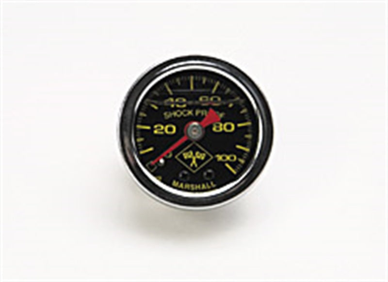 Russell Performance 100 psi fuel pressure gauge black face chrome case (Liquid-filled) - 650320