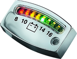 Kuryakyn LED Battery Gauge Universal Chrome - Kuryakyn