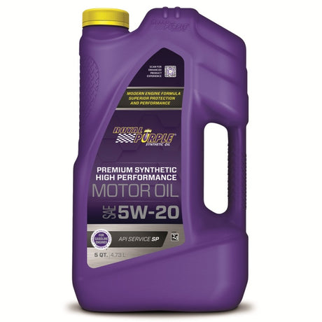 Royal Purple Premium Synthetic High Performance Multi-Grade 5W-20 Motor Oil - 5 Quart - RV and Auto Parts