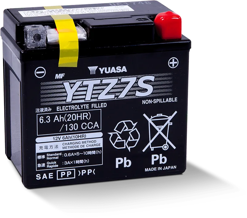 Yuasa YTZ7S Maintenance Free AGM 12 Volt Battery