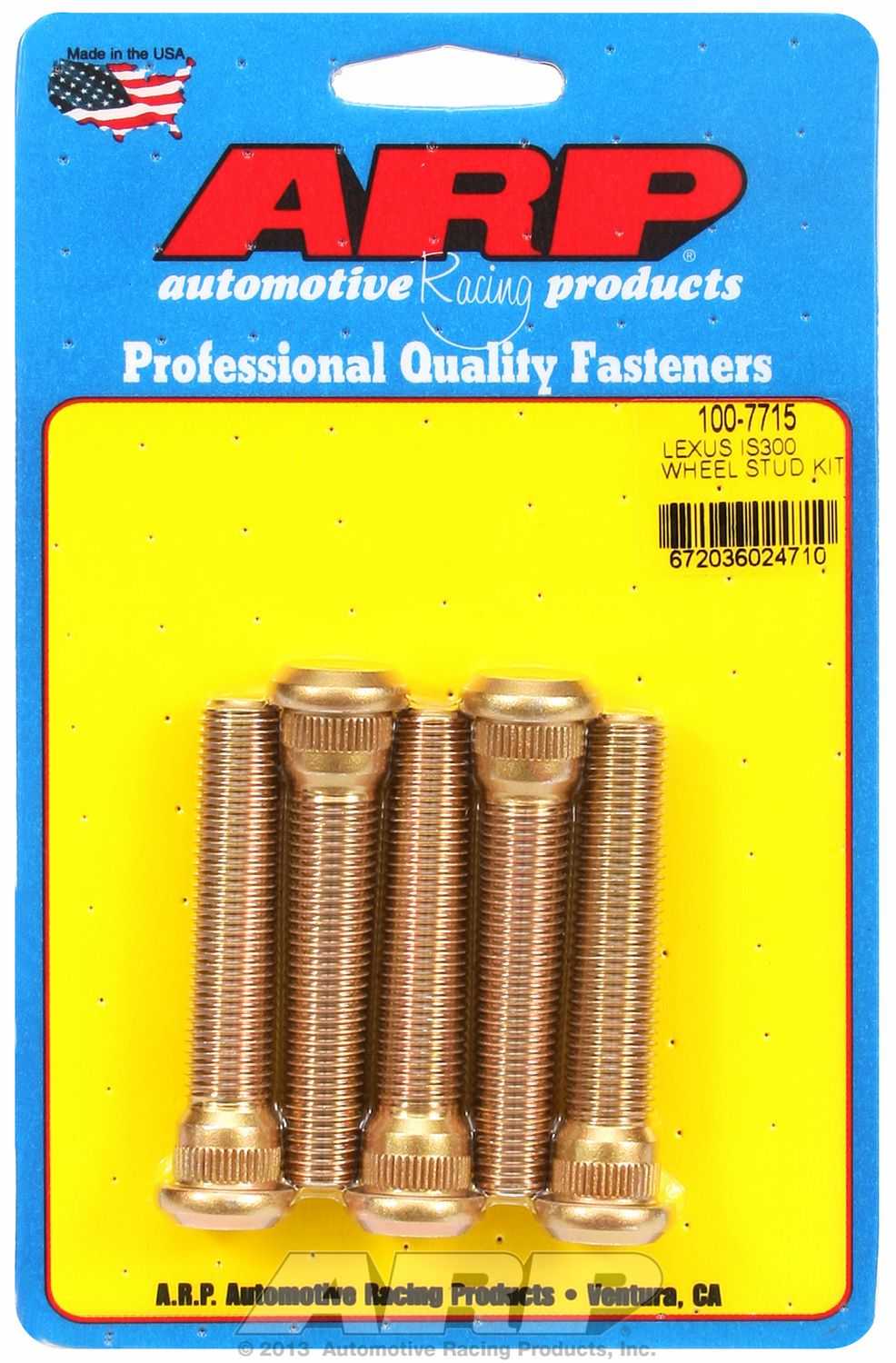 100-7715 ARP Fasteners Wheel Stud 12 Millimeter x 1.5 Inch Thread Size