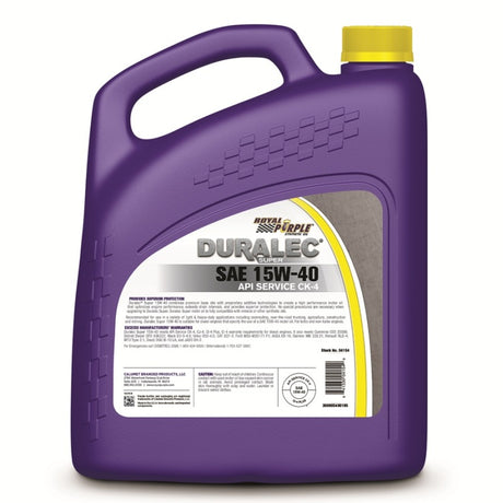 Royal Purple Duralec Super Diesel 15W-40 CK-4 Motor Oil - 1 Gallon - RV and Auto Parts