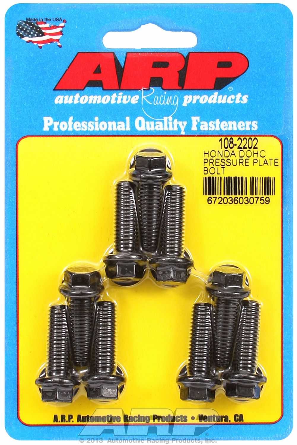 108-2202 ARP Fasteners Clutch Pressure Plate Bolt For Use With Dual