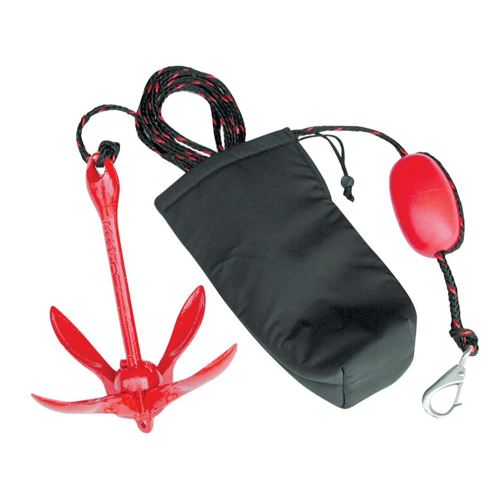 A-2 Airhead Jet Logic Complete Folding Anchor S with red anchor, black bag, and float buoy.