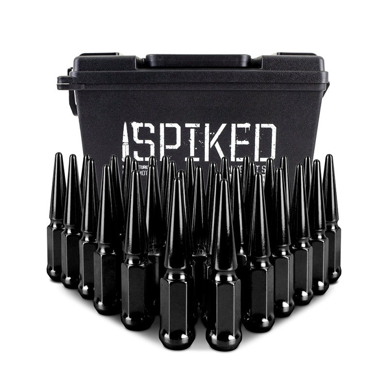 Mishimoto Mishimoto Steel Spiked Lug Nuts M14 x 1.5 32pc Set Black - Mishimoto