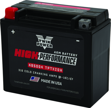 Twin Power YTX-20H High Performance Battery Replaces H-D 65991-82B Made in USA 310 CCA - TwinPower