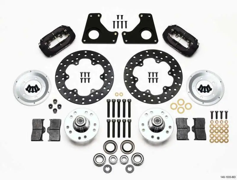 Wilwood 140-1033-BD Wilwood Forged Dynalite Front Drag Kit Drilled Rotor 79-87 GM G Body