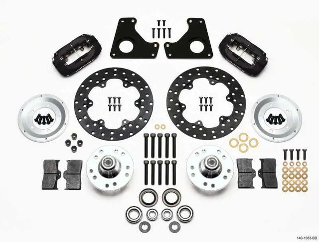 Wilwood 140-1033-BD Wilwood Forged Dynalite Front Drag Kit Drilled Rotor 79-87 GM G Body