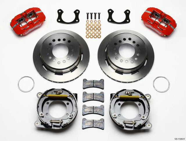 Wilwood 140-11389-R Wilwood Dynapro Low-Profile 11.00in P-Brake Kit - Red New Big Ford 2.50in Offset