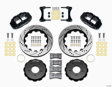 Wilwood 140-12440-D Wilwood Narrow Superlite 4R Front Hat Kit 14.00in Drill 2007-Up Jeep Wrangler