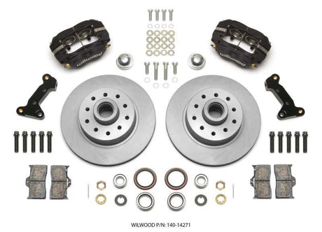 Wilwood 140-14271 Wilwood Forged Dynalite Front Kit 11.03in 1 PC Rotor&Hub 74-80 Pinto/Mustang II Disc Spindle only