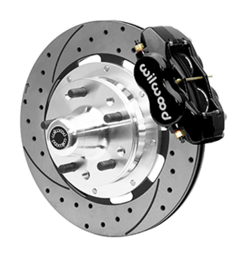 Wilwood 140-15548-D Wilwood 55-57 Chevrolet Bel Air Forged Dynalite Front Big Brake Kit - Black