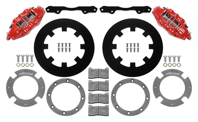 Wilwood 140-16629-R Wilwood 17-21 Can-Am X3RS Red Rear Kit 11.25in - Undrilled Rotors