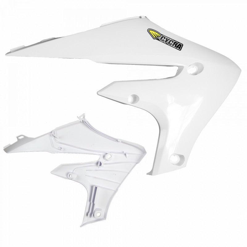 Cycra 20+ Yamaha WR250F Powerflow Radiator Shrouds - White - RV and Auto Parts