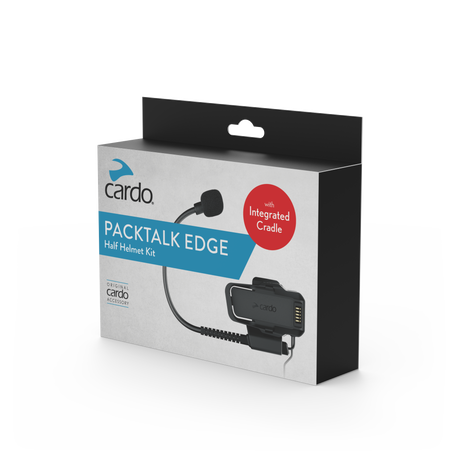 Cardo ACC00022 Pt Edge Half Helmet Kit, featuring integrated cradle, enhances riding experience with Sound by JBL speakers and versatile communication options, ideal for wide helmet compatibility, RV, Automotive, Powersports, off-road, marine, exterior, truck accessories, interior, truck bed, rv parts, Powersports, Apparel, Helmets, Apparel | Riding Gear, AVADA - Best Sellers, Must Haves, PowerSports Electronics | Audio, Video & Navigation