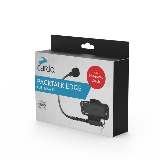 Cardo ACC00022 Pt Edge Half Helmet Kit, featuring integrated cradle, enhances riding experience with Sound by JBL speakers and versatile communication options, ideal for wide helmet compatibility, RV, Automotive, Powersports, off-road, marine, exterior, truck accessories, interior, truck bed, rv parts, Powersports, Apparel, Helmets, Apparel | Riding Gear, AVADA - Best Sellers, Must Haves, PowerSports Electronics | Audio, Video & Navigation