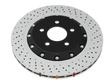 DBA 2022+ Volkswagen Golf R Mk8 5000 Series Cross Drilled & Dimpled 2 Piece Front Brake Rotor - 53927SLVXD