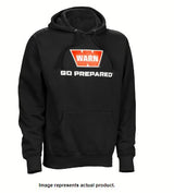 40805 Warn W-Hood-B1-Xl high-quality XL hooded sweatshirt in black, providing exceptional protection and comfort for outdoor adventures.