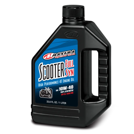 Maxima Racing Oils Scooter Full Synthetic 10w40 - 1 Liter High Performance 4T Engine Oil Bottle