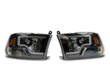 Raxiom 09-18 Dodge RAM 1500 LED Bar Headlights- Black Housing (Clear Lens) - R117803