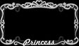 22635 Cruiser License Plate Frame Princess Lettering With Faceted