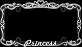 22635 Cruiser License Plate Frame Princess Lettering With Faceted