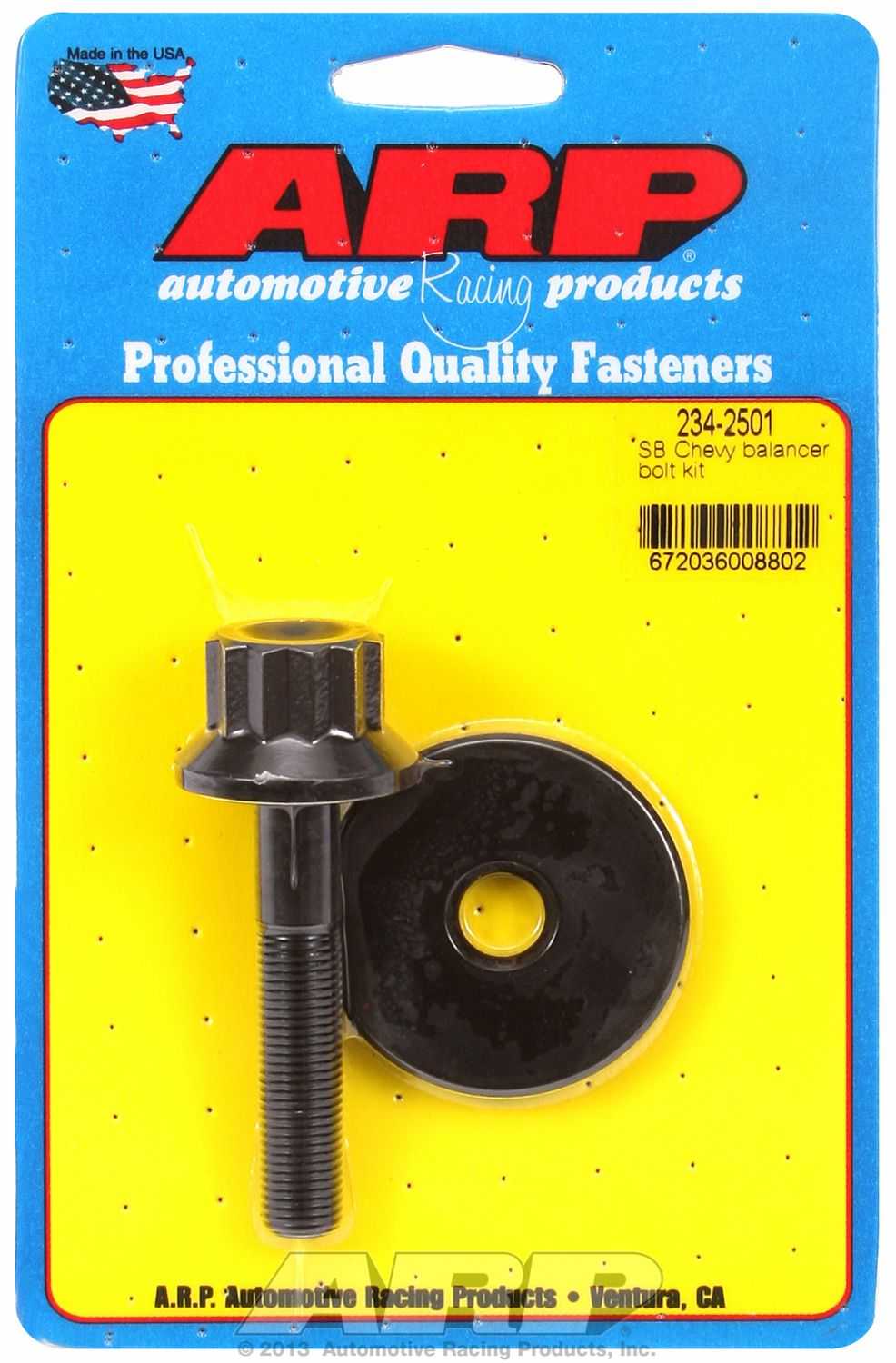 234-2501 ARP Fasteners Harmonic Balancer Bolt For Use With Chevy