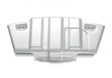 Ford Racing 2021+ Ford F-150 front skid plate kit made from powder-coated 3/16 thick aluminum for optimal undercarriage protection.