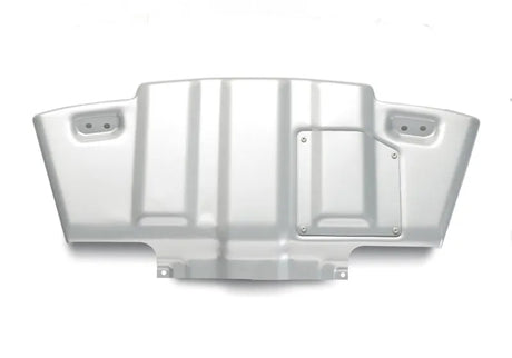 Ford Racing 2021+ Ford F-150 front skid plate kit made from powder-coated 3/16 thick aluminum for optimal undercarriage protection.