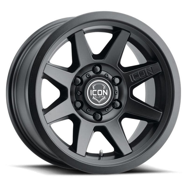 ICON Rebound 17x8.5 5x5 -6mm Offset 4.5in BS 71.5mm Bore Satin Black Wheel - RV and Auto Parts