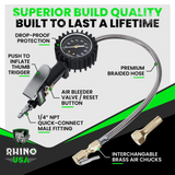 Rhino USA 100 Psi Analog Tire Inflator Gauge - Rhino USA