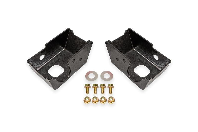 BMR 21-24 Ford Bronco Rear Shock Mount Skid Plates - Black Hammertone - BMR Suspension