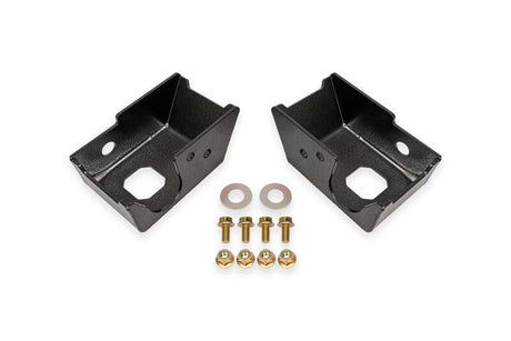 BMR 21-24 Ford Bronco Rear Shock Mount Skid Plates - Black Hammertone - BMR Suspension