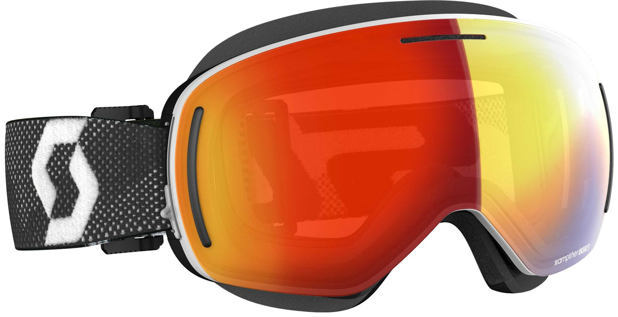 SCOTT 272845-1035312 Lcg Evo Snowcross Goggle Wht/Blk Enhancer Red Chrome