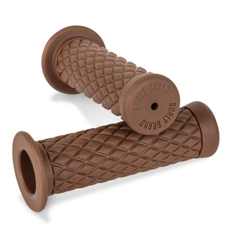 Burly Brand Rubber Diamondback Grips 1in - Brown - RV and Auto Parts