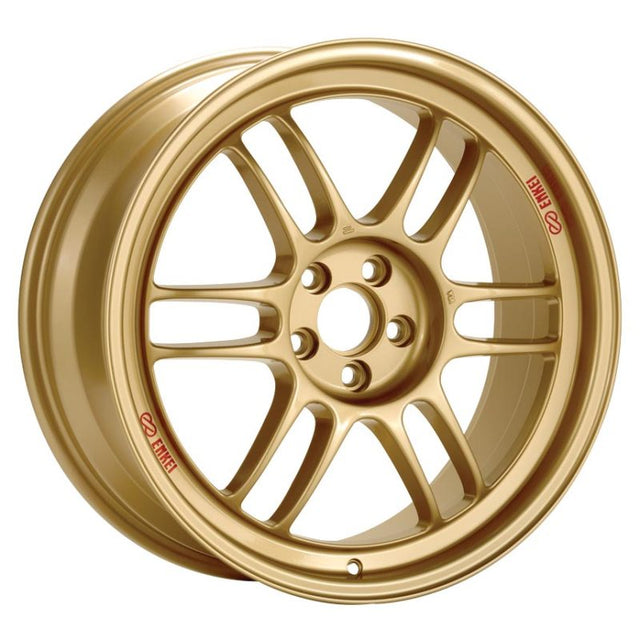 Enkei RPF1 18x8 5x100 45mm Offset 56mm Bore Gold Wheel 02-10 WRX & 04 STI - 3798808045GG