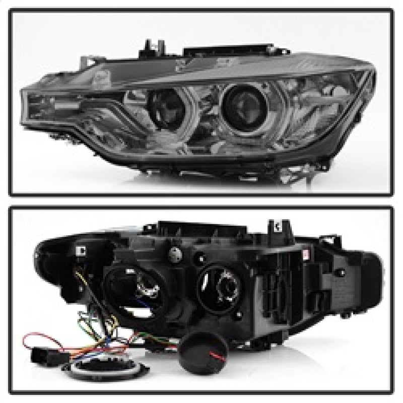 Spyder 12-14 BMW F30 3 Series 4DR Projector Headlights - LED DRL - Smoke (PRO-YD-BMWF3012-DRL-SM) - 5084361