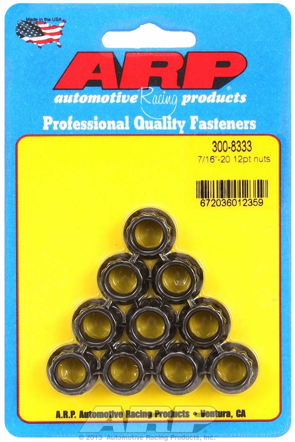 300-8333 ARP Fasteners Nut 12 Point