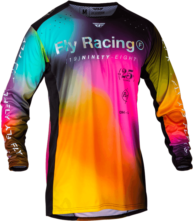 377-725YXL Fly Racing Youth Lite Le Legacy Jersey Fuschia/Elec Blue/Hi-Vis Yxl - RV and Auto Parts