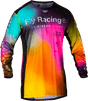 377-725YXL Fly Racing Youth Lite Le Legacy Jersey Fuschia/Elec Blue/Hi-Vis Yxl - RV and Auto Parts