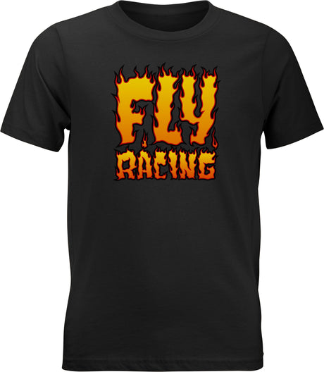 Youth Fly Fire Tee Black Yl