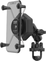 RAM-B-149Z-A-UN10462 Ram X-Grip Vibe-Safe L Phone Mount With U-Bolt Base Short - RV and Auto Parts