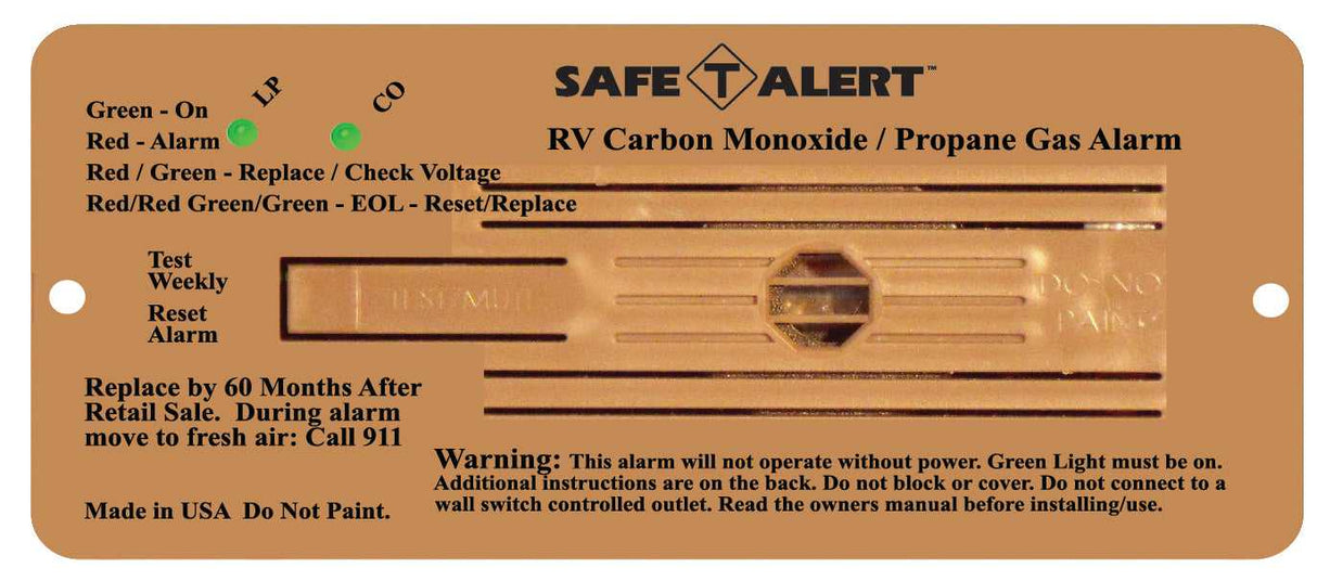 35-742-BR Carbon Monoxide/ Propane Leak Detector