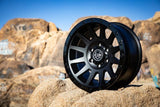 ICON Compression 17x8.5 6x5.5 0mm Offset 4.75in BS 106.1mm Bore Double Black Wheel - RV and Auto Parts