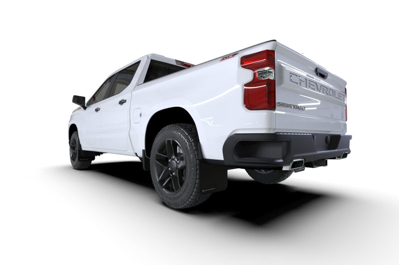 Rally Armor 19-24 Gen 4 Chevy Silverado 1500 Black UR Mud Flap Metallic Red Logo - RV and Auto Parts