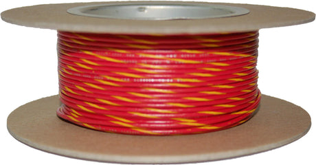 NWR-24-100-20 Namz Custom Cycle 100' Spool 20-Gauge Wire (Red/Yellow Stripe) - RV and Auto Parts