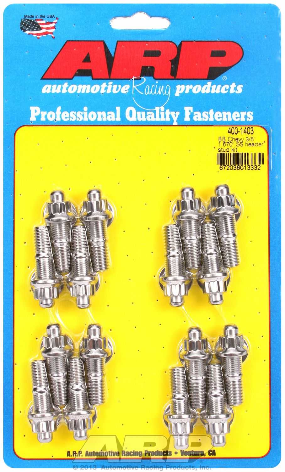 400-1403 ARP Fasteners Exhaust Header Stud For Use With Chevy Big