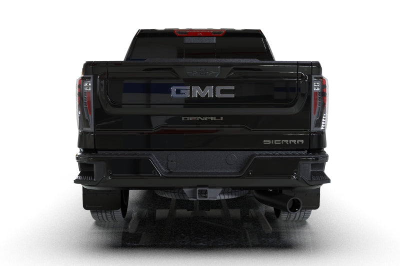 Rally Armor 20-24 GMC Sierra 2500/3500 HD Denali Black Mud Flap w/Metallic Black Logo - Rally Armor